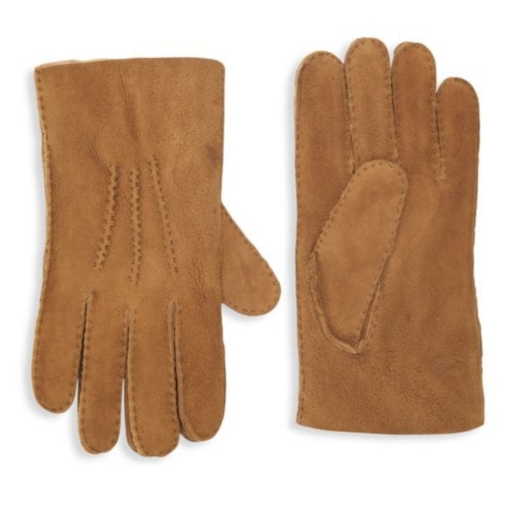 Portolano Shearling Lined Suede Gloves